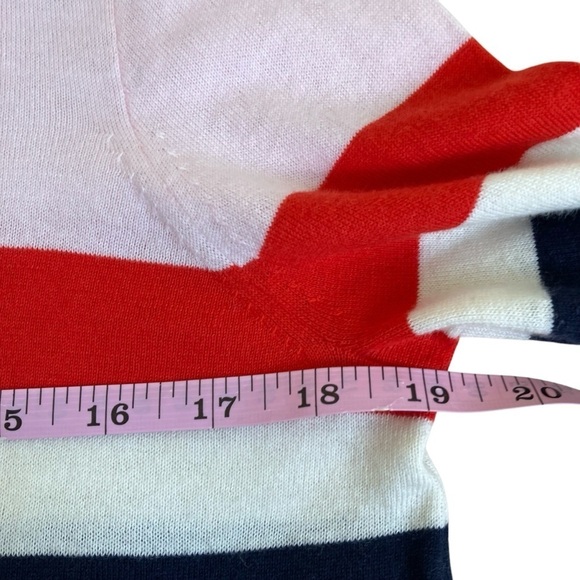 J. Crew Scallop Trimmed Pullover Striped Sweater Wool Blend Nautical NWT Sz XS - Picture 11 of 15